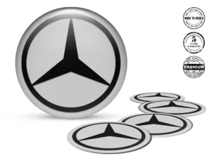 Mercedes Felgenaufkleber Version Stilvolles gewölbtes Design